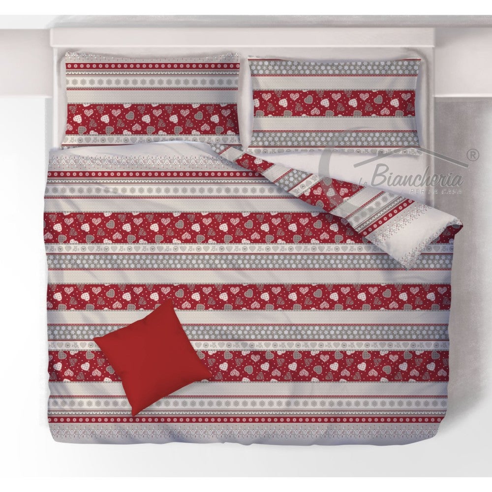Housse De Couette BEATRICE – Lilas – Pur Coton – Made In Italy – Standard