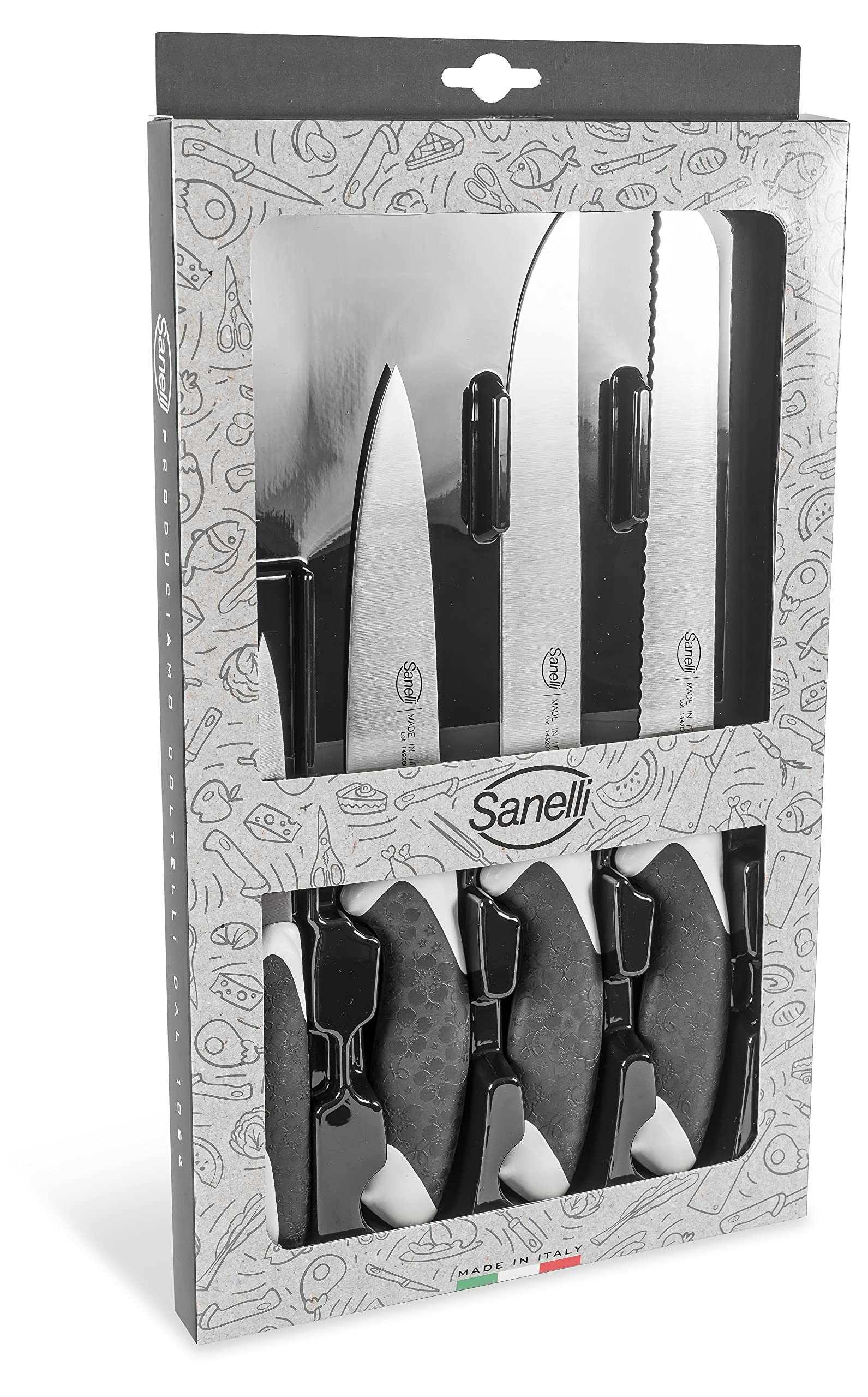 Sanelli Lario Coltello Da Affettare 20 Cm – Acciaio Inossidabile, Made In Italy