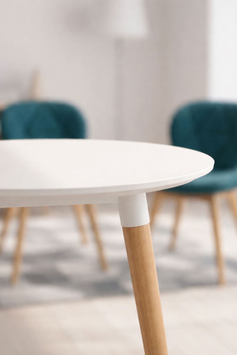 Essenza Mesa Tower Redonda 60 Cm – Diseño Nórdico Versátil Blancos , Leroy Merlin