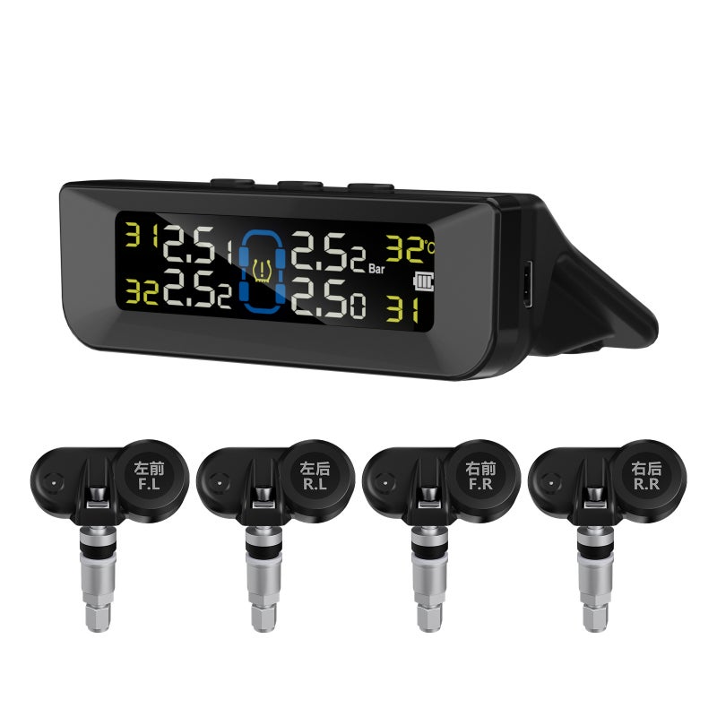 CGEAMDY - Système De Surveillance De Pression Des Pneus (TPMS) Pour Moto - Écran LCD Numérique, étanche, Recharge Magnétique TPMS Moto Recharge Magnétique Boîtier Plastique