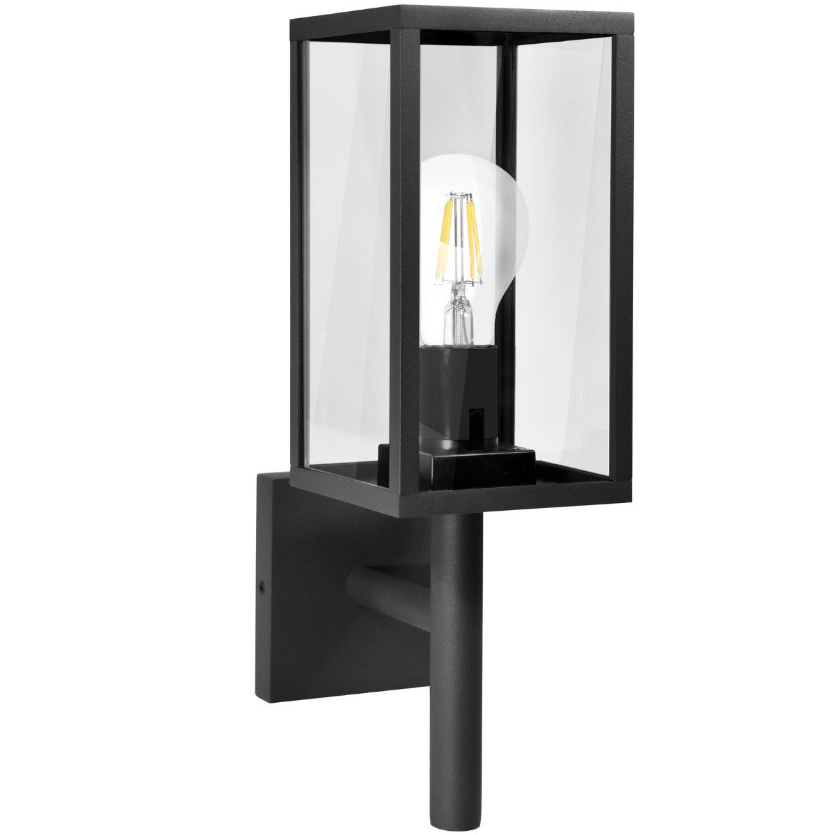 Kinkiet zewnętrzny MALMO czarny 1xE27x15W wym: 38,2x12x18,8 cm IP44 Polux