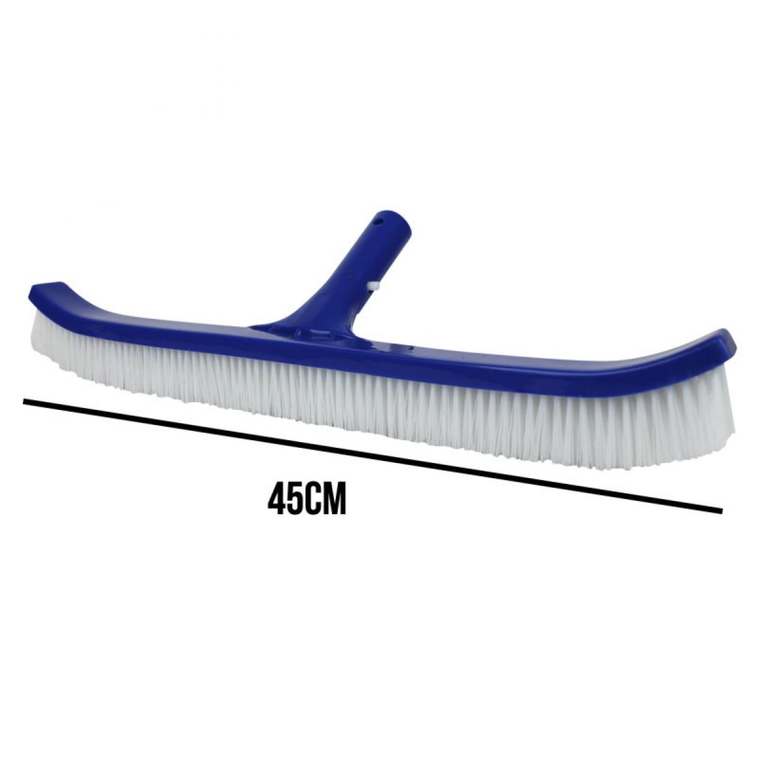 Tête de brosse paroi 45 cm bleu pour piscine adaptable sur manche standard ou télescopique - Linxor - 2