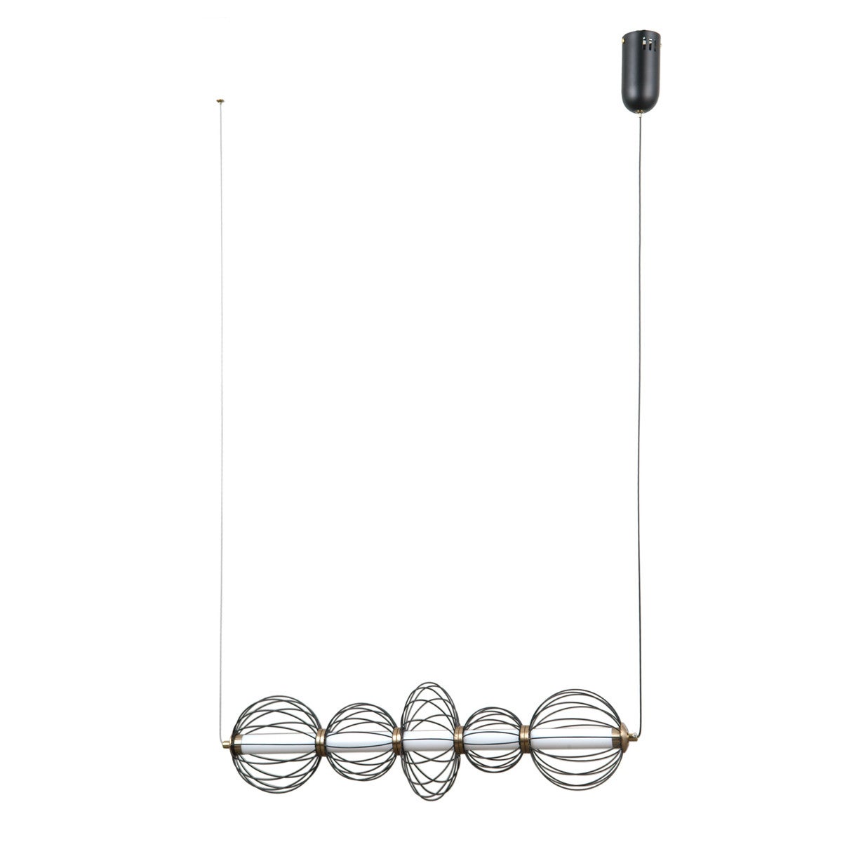 Lampa wisząca RABEL LED 18W Ciepła biel 1116lm czarna matowa wym: 120 x 67 x 18 cm Italux