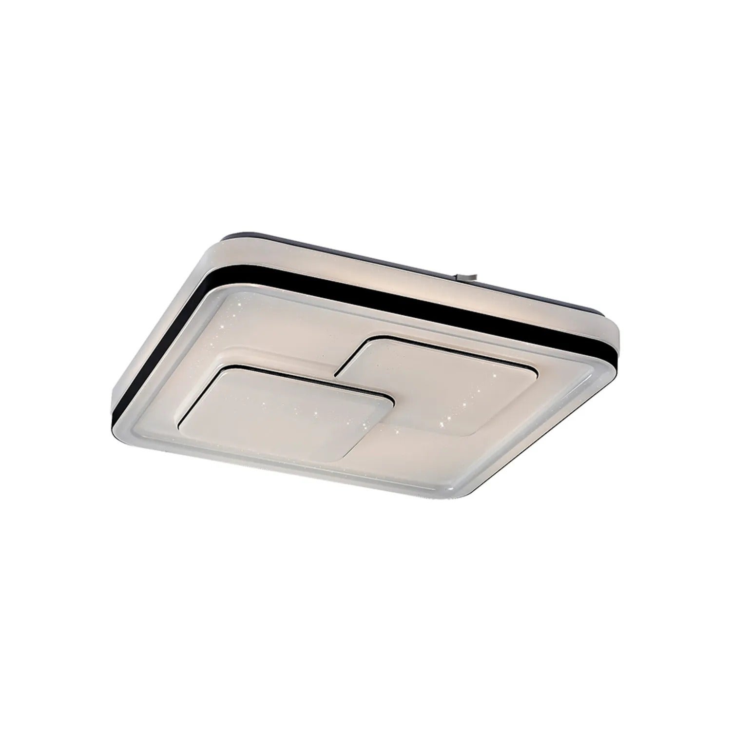 Plafon kwadratowy Hecate LED 40W Neutralna biel 2970lm czarno-biały wym:7x48,5x48,5cm IP20 Rabalux