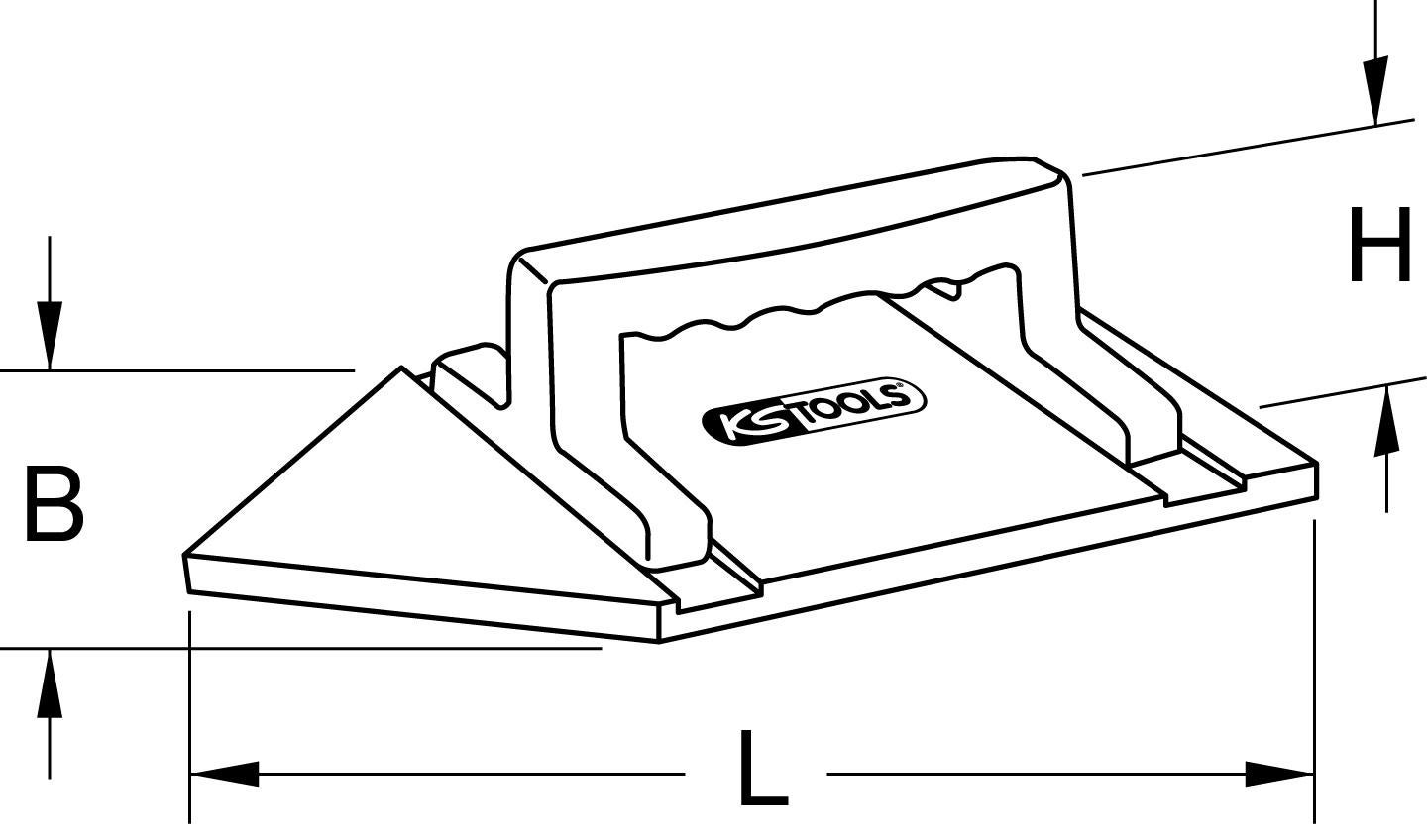 KS TOOLS 144.0583 Taloche BOIS - manche plastique - Pointue - 270x180 mm - 4