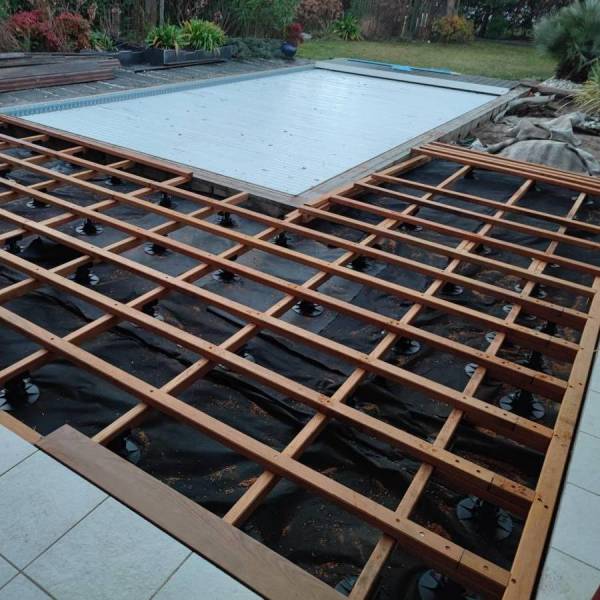 Lambourde en bois exotique 40x60x1550mm naturellement classe 4 - 4
