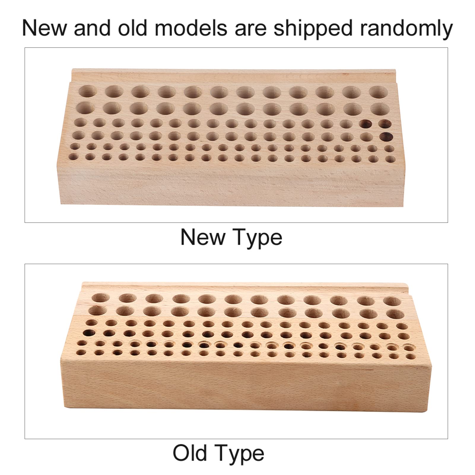 Porta-ferramentas artesanais de couro com 98 furos, rack de armazenamento de madeira Caixa porta-ferramentas artesanais de couro, caixa de armazenamen - 4