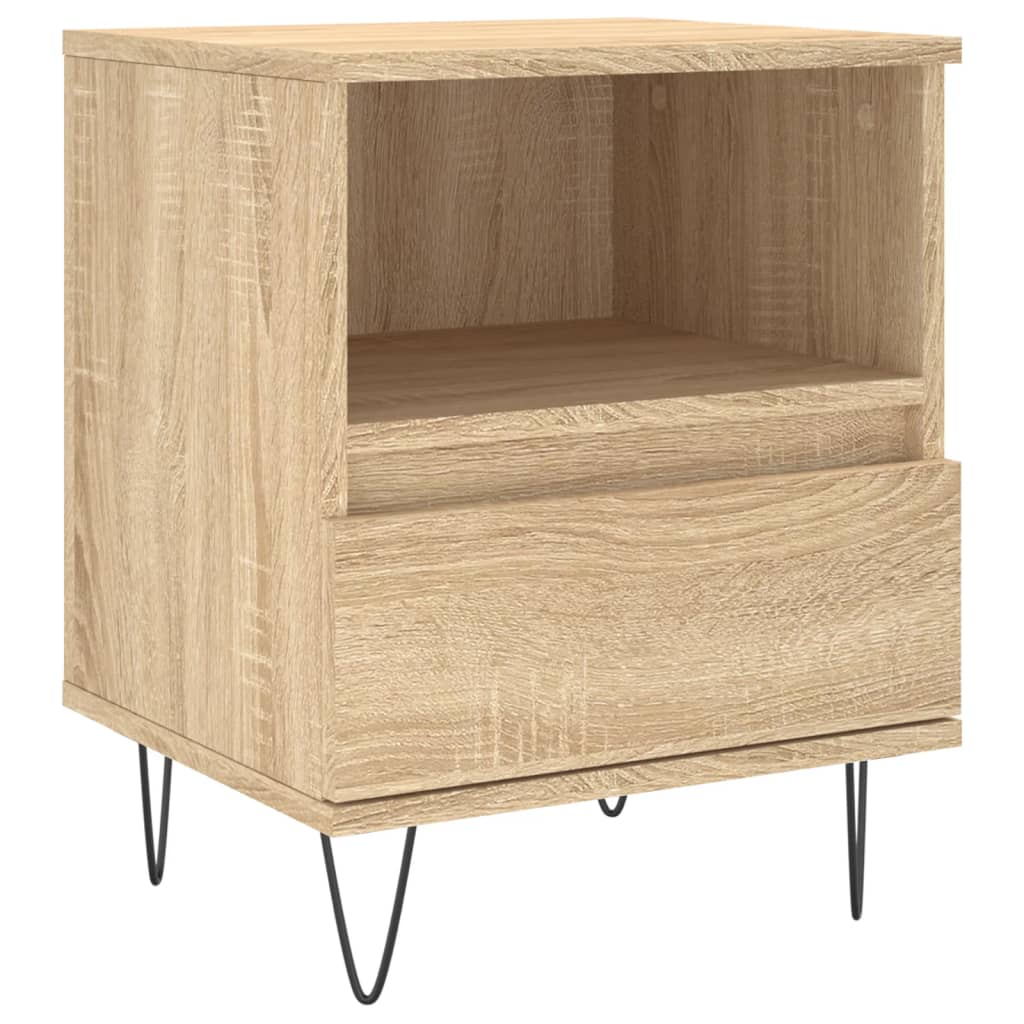 Moselota  Mesita De Noche Roble Sonoma 40X35x50 Cm Madera Contrachapada , Leroy Merlin