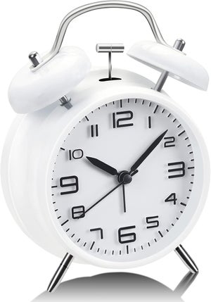 YouJabz Sveglia analogica da 10,2 cm, con quadrante stereoscopico, facile da impostare e funzione luce notturna, funzionamento a batteria, regalo per studenti