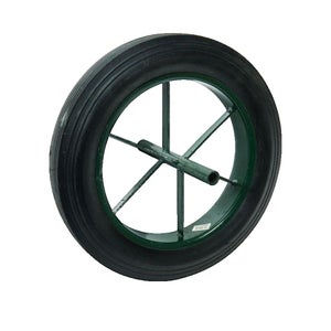 Roue De Brouette Relaxdays 120kg - Pneu Caoutchouc Air Givré 4.80/4.00-8 Avec Axe, Résistante Et Confortable