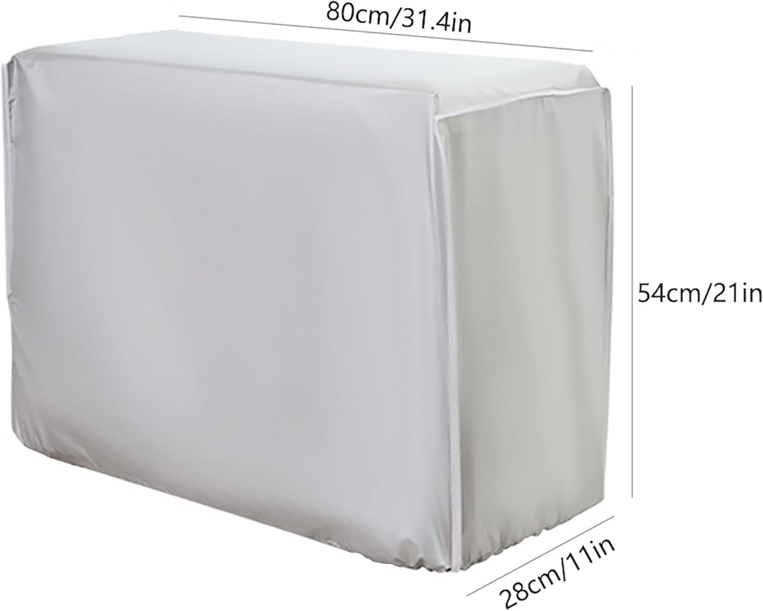 Copertura Per Condizionatore Esterno 80x28x54cm - Silver Antipioggia E UV