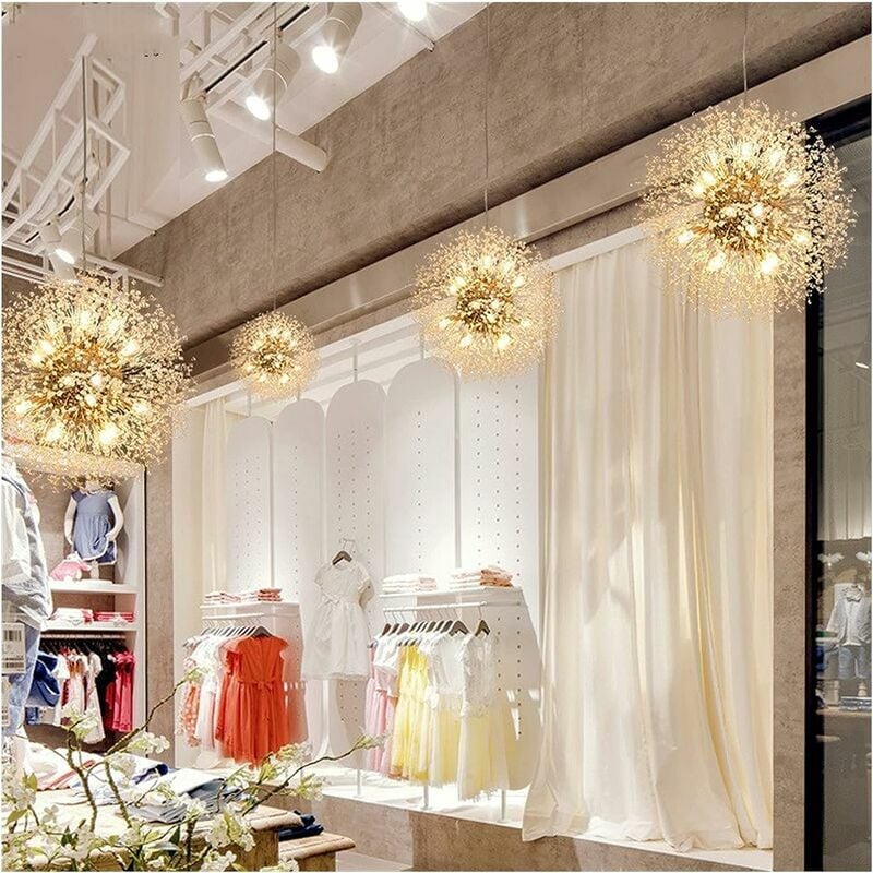Plafonnier LED en forme de pissenlit, idéal pour les salons familiaux, 8 lumières - 4