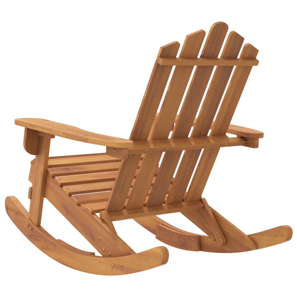 Chaise à bascule | Rocking chair | Fauteuil à bascule Adirondack bois massif d'acacia280226 - 5