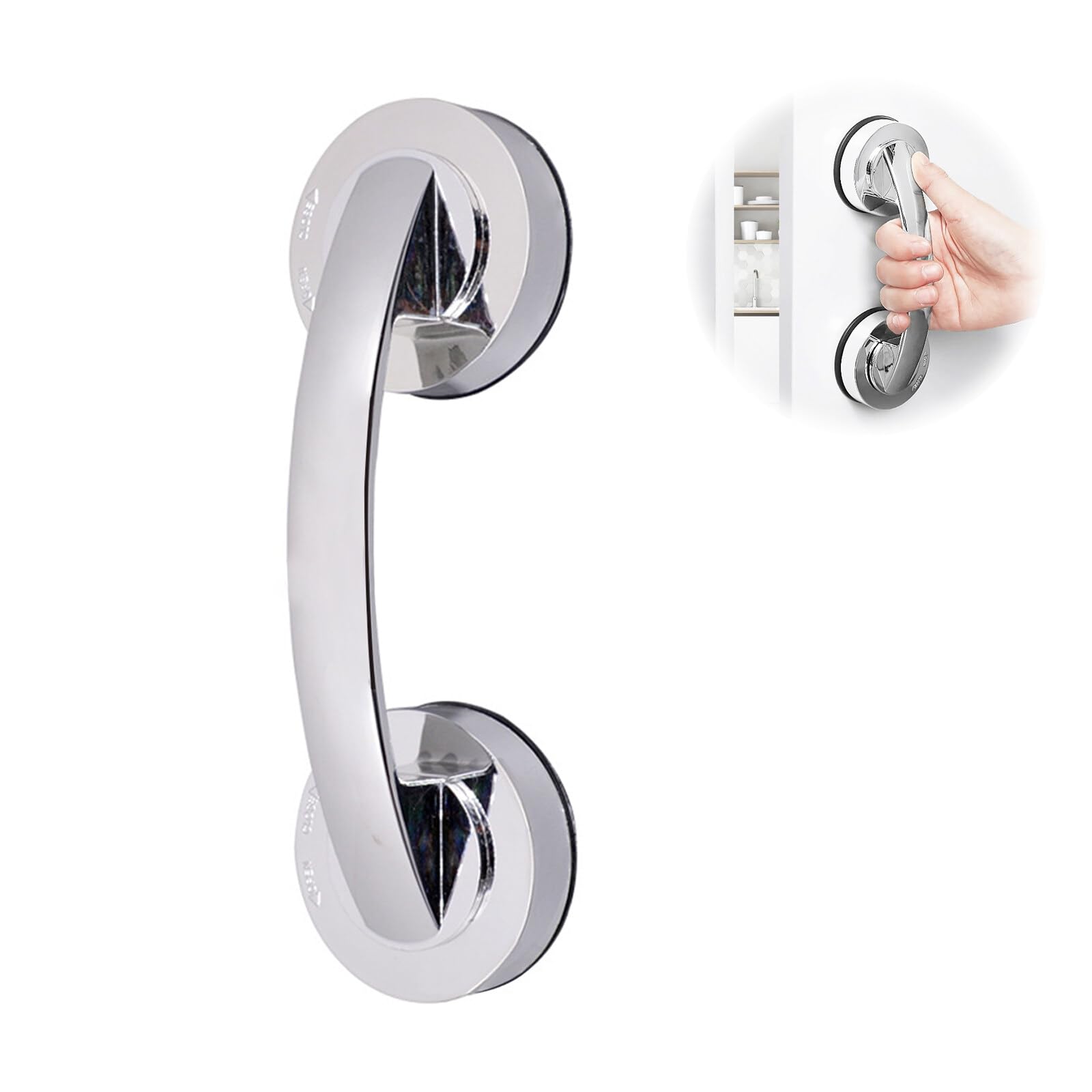 Poręcz do WC, uchwyt z przyssawką, antypoślizgowe poręcze z przyssawkami dla osób starszych, poręcz z przyssawką do drzwi szklanych