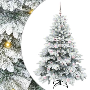 FineHome - Albero di Natale artificiale, 120-150-180 cm, con supporto, colore: nero, dimensioni: 120 cm