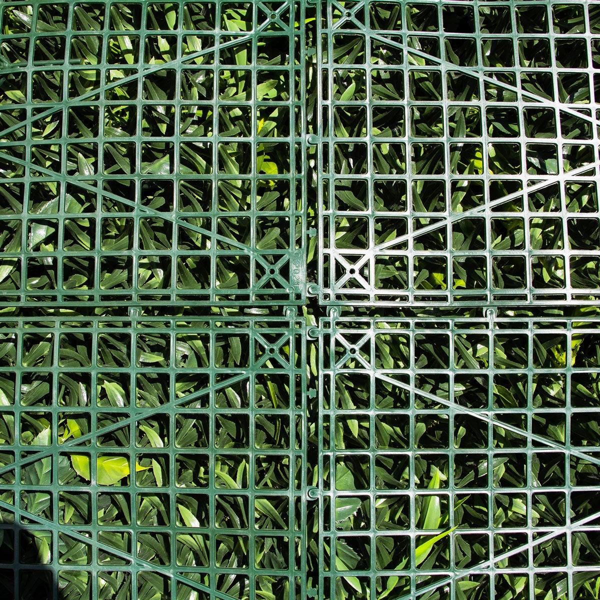 Mur vegetal artificiel LIFE lot 5 m² 5 plaques 1 m² vert épaisseur 40 mm brise vue haie artificielle - 5