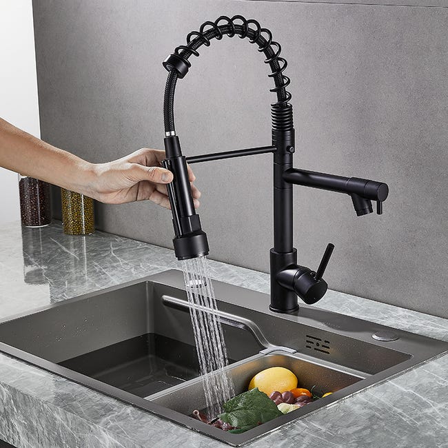 Robinet de Cuisine Avec 2 Jets Mitigeur Robinetterie Pulvérisateur Double Fonction Pivotant Robinetterie à Froid Chaud Disponible | Leroy Merlin Robinet de Cuisine Avec 2 Jets Mitigeur Robinetterie Pulvérisateur Double Fonction Pivotant Robinetterie à Froid Chaud Disponible | Leroy Merlin