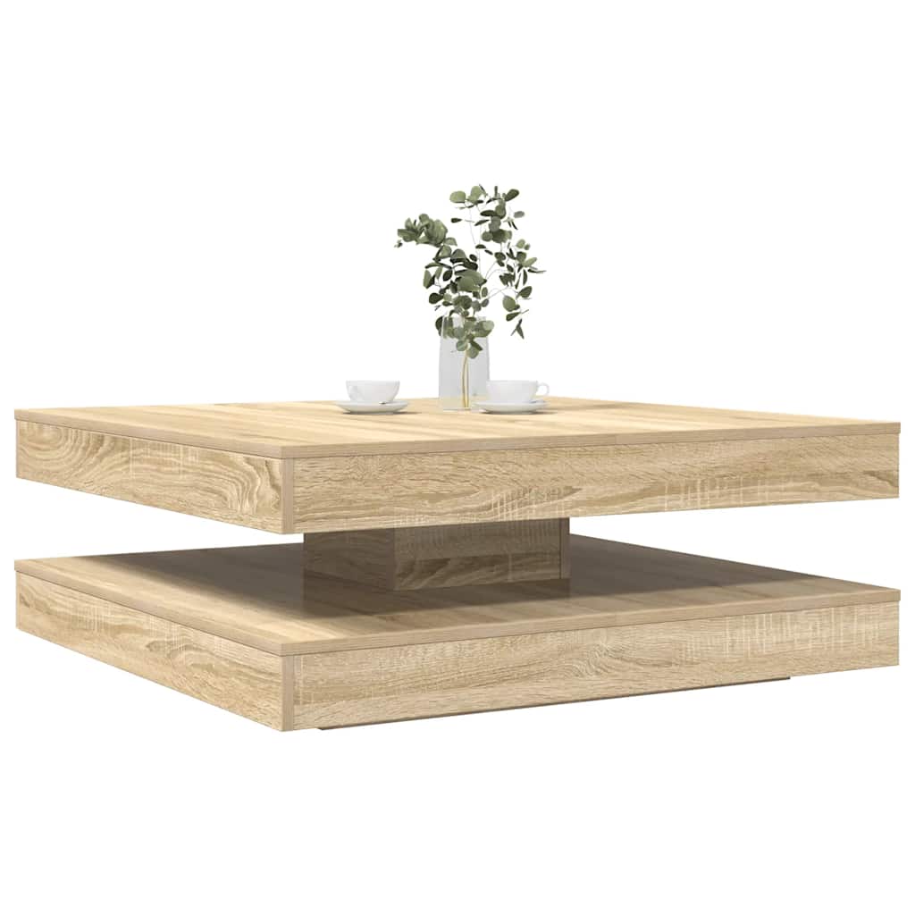 Stolik kawowy obrotowy 360 stopni Sonoma Oak 90x90x34,5 cm vidaXL