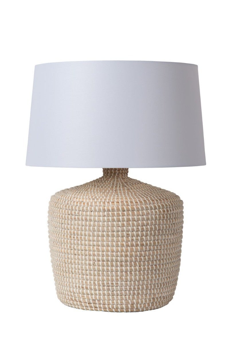 Lampa stołowa Ambala beżowo-biała 1xE27x40W trawa morska wym:64x45x45cm IP20 Lucide