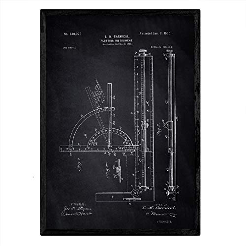 Affiche Brevet Machine à Coudre - Impression A3 (29,7x42 Cm) Sur Papier 250 G - Décoration Vintage, Prête à Encadrer - Fabriqué En Espagne