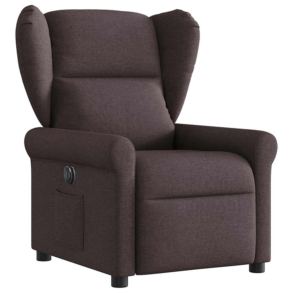 Fauteuil de télévision | Fauteuil inclinable électrique Marron foncé Tissu CFW162167 - 3
