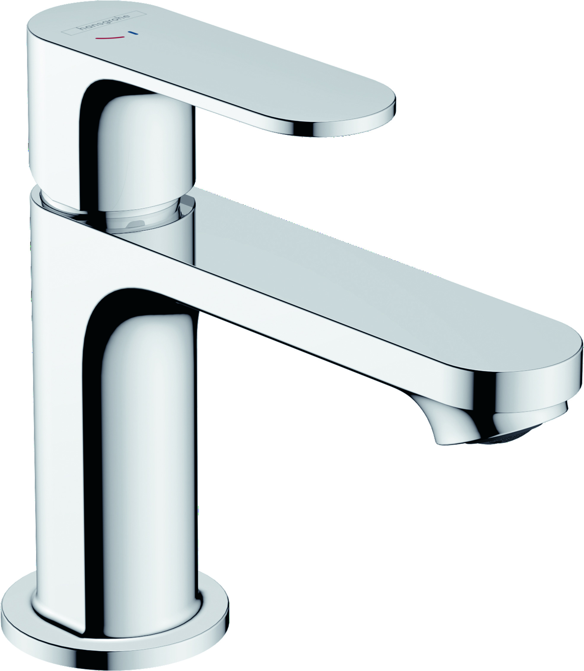 Jednouchwytowa bateria umywalkowa 80 CoolStart Hansgrohe Rebris E z kompletem odpływowym chrom