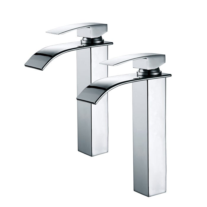Robinet de salle de bain cascade en acier inoxydable noir, mitigeur de Robinet de salle de bain cascade en acier inoxydable noir, mitigeur de