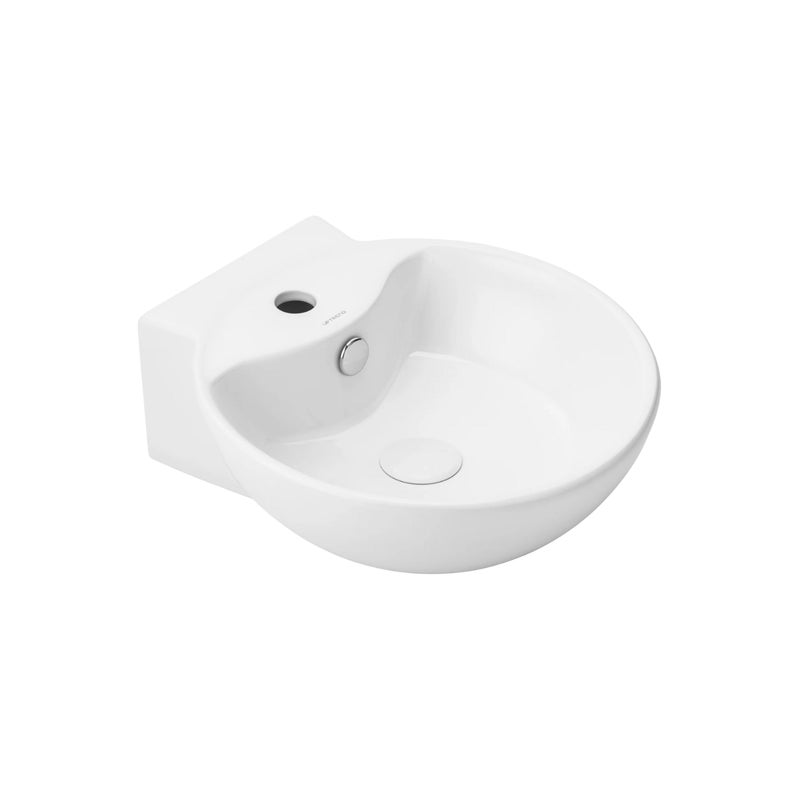 Umywalka ścienna Uptrend RIO biały połysk, z otworem na baterię oraz przelewem 1 szt.