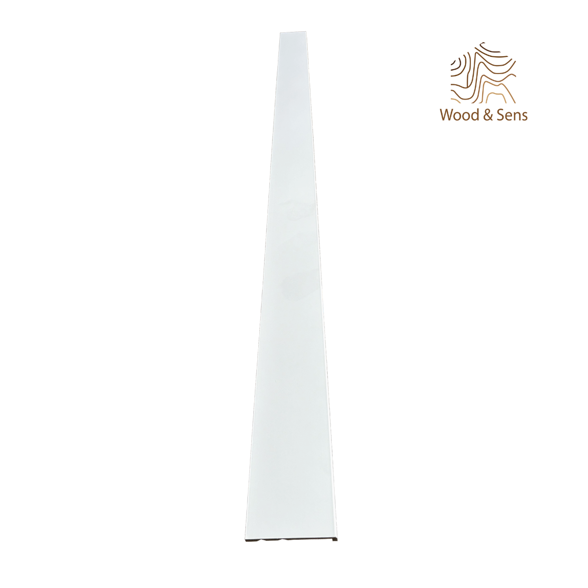 Lote de 6 cubrezócalos de MDF revestido blanco, L. 2,40 m x An. 13,1 cm x Esp. 22 mm - 6