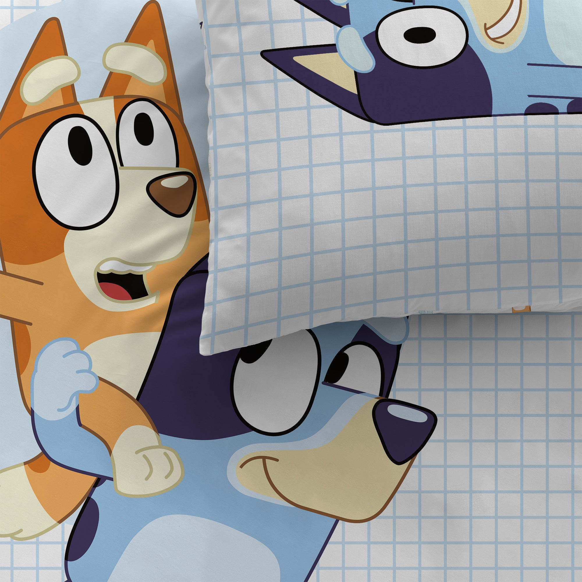 Parure de lit imprimée 100% coton, BLUEY HOURRA - 2