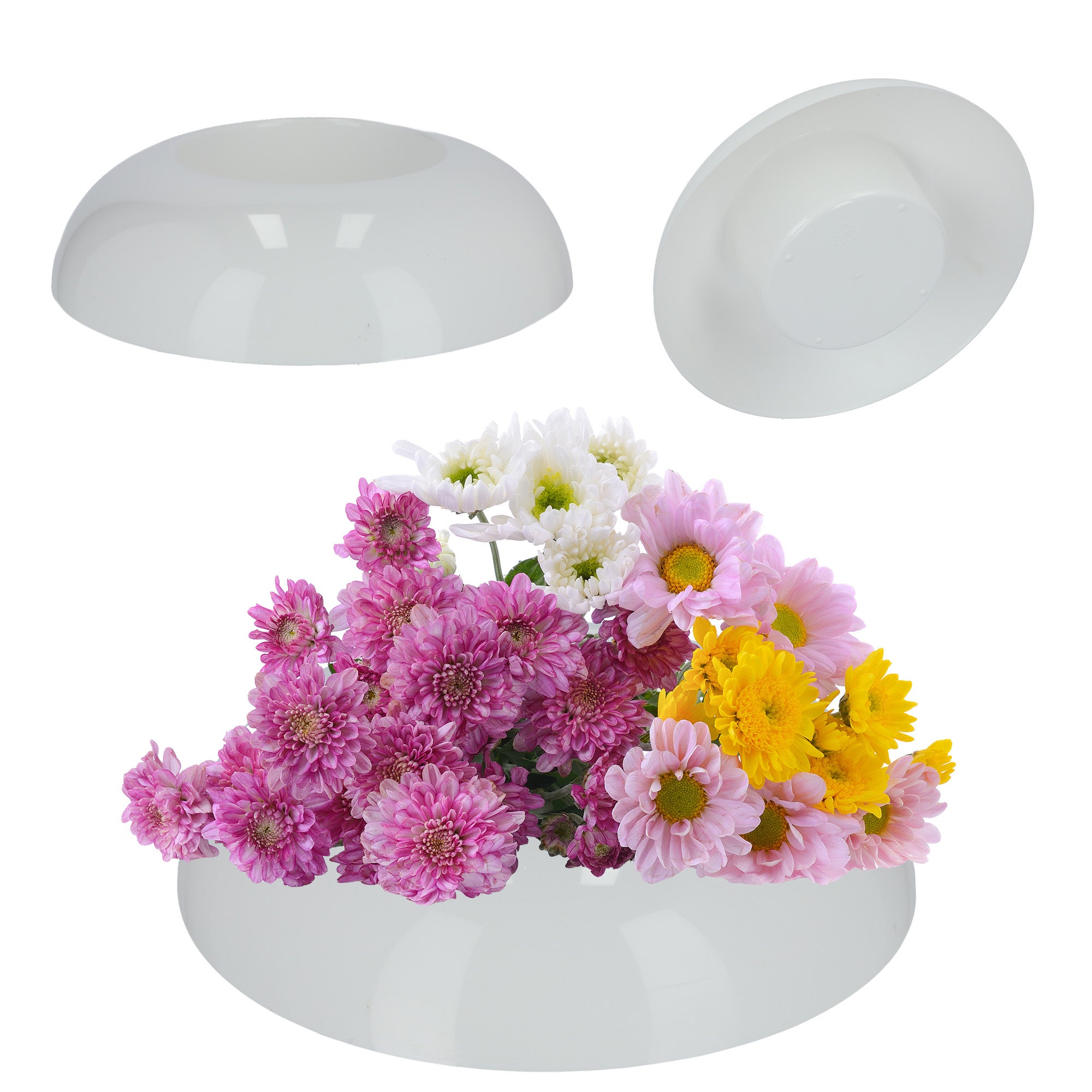 DONICZKA OSŁONKA DO KOMPOZYCJI KOMPOZYCJE STROIK BAZA IKEBANA BIAŁA 9,5cm