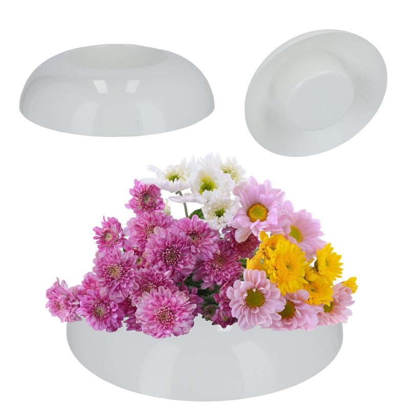 DONICZKA OSŁONKA DO KOMPOZYCJI KOMPOZYCJE STROIK BAZA IKEBANA BIAŁA 9,5cm