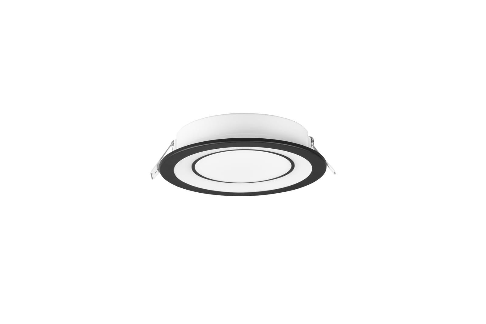 Oprawa stropowa sufitowa wpuszczana Core czarno-biała LED 10W 3000K 1040 lm wym: 14,8 x 14,8 cm okrągła Trio