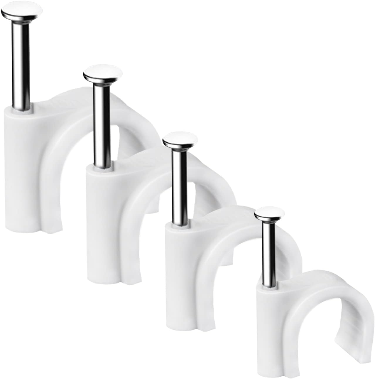 Lot de 400 clips de câble ronds solides et durables, Attache Câble ...