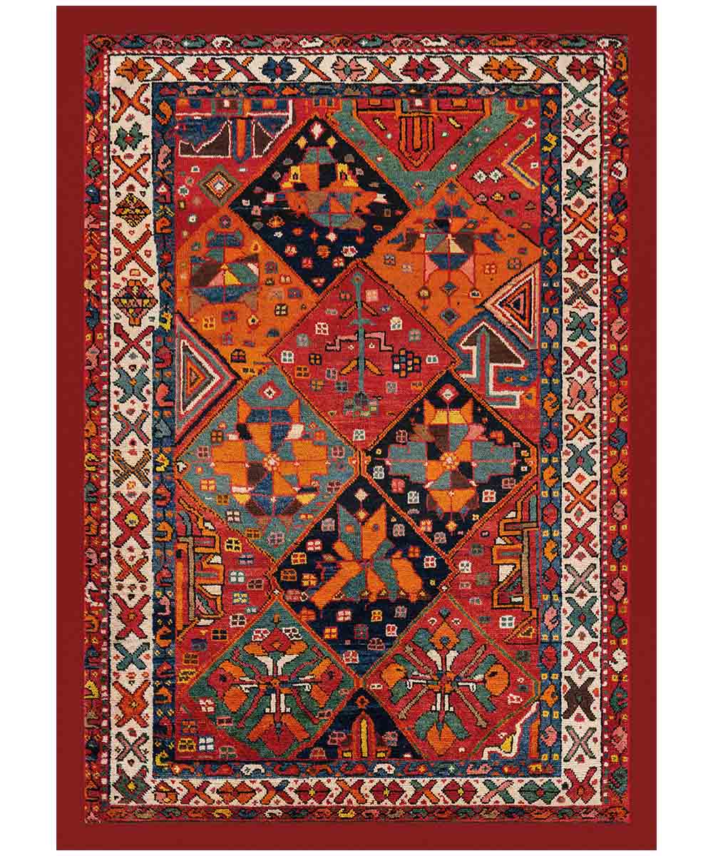 EMOZIONI ORIENTE BAKHTIARI Dywan 110x154 cm POMARAŃCZOWY | GaleriaFarah1970
