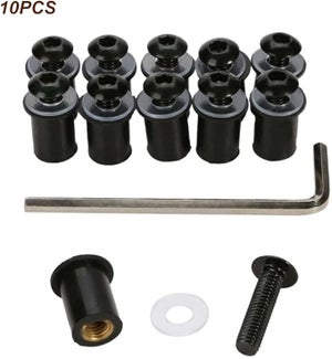 Bulloni Per Targa Moto In Lega Di Alluminio, 2 Pezzi, Colore Nero/Argento/Rosso, Anodizzati Antiruggine, Universali Per Moto, Camion E Auto, Sostituzione Viti Originali