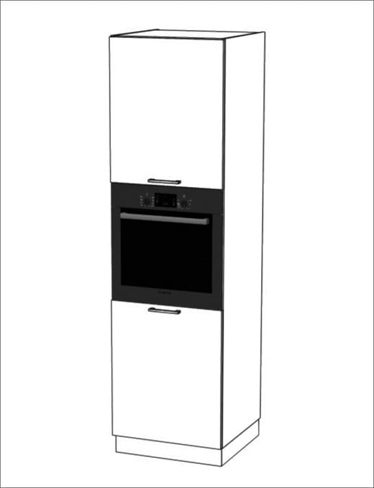 Armario Columna Horno SPP6 – 60 cm color Blanco Brillo - 2
