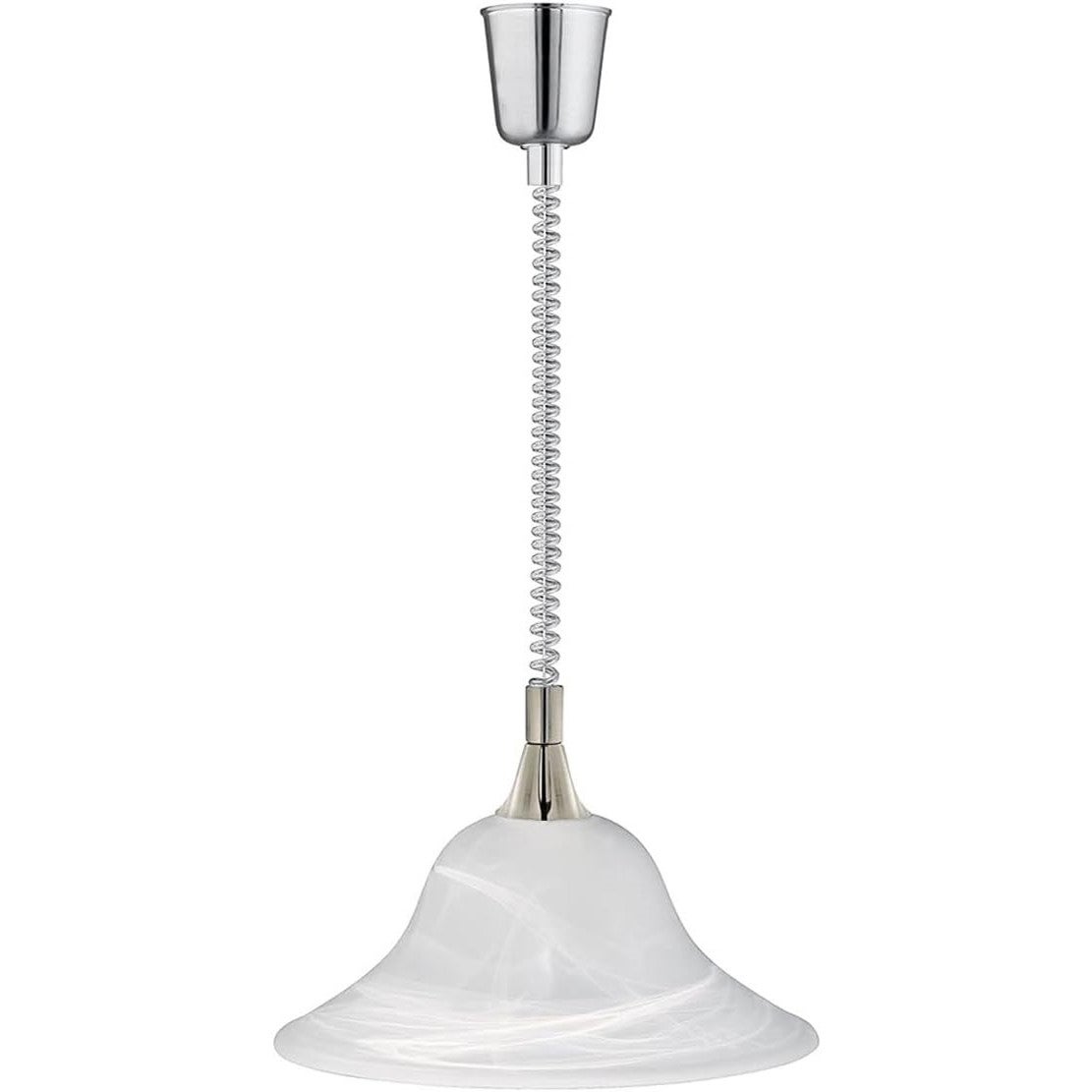 Lampa wisząca VIOLA srebrno-biała 1xE27x60W szkło wym:130x39x39cm IP20 Trio
