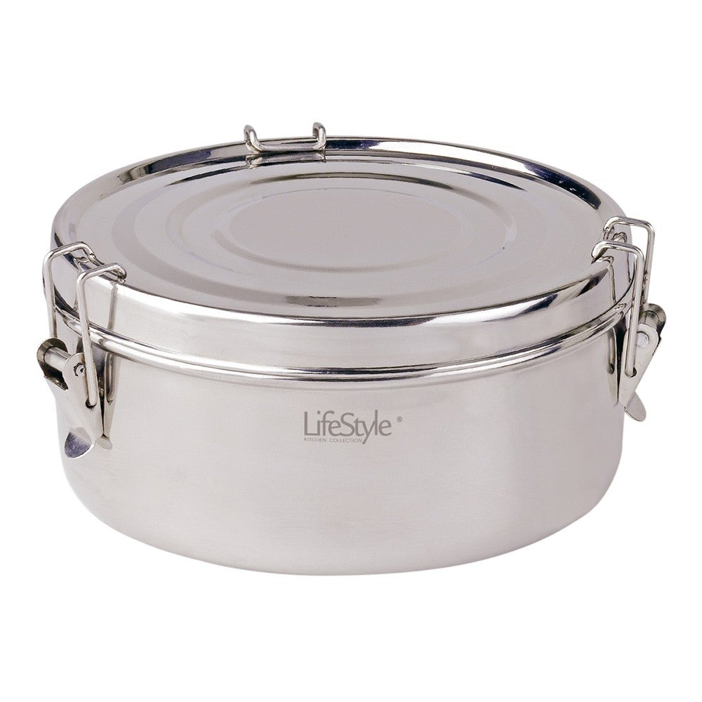 Bento Box In Acciaio Inox 3 In 1 Per Bambini E Adulti, Contenitore Pranzo A 2 Livelli, Lavabile, 21,6x14x8 Cm - 2