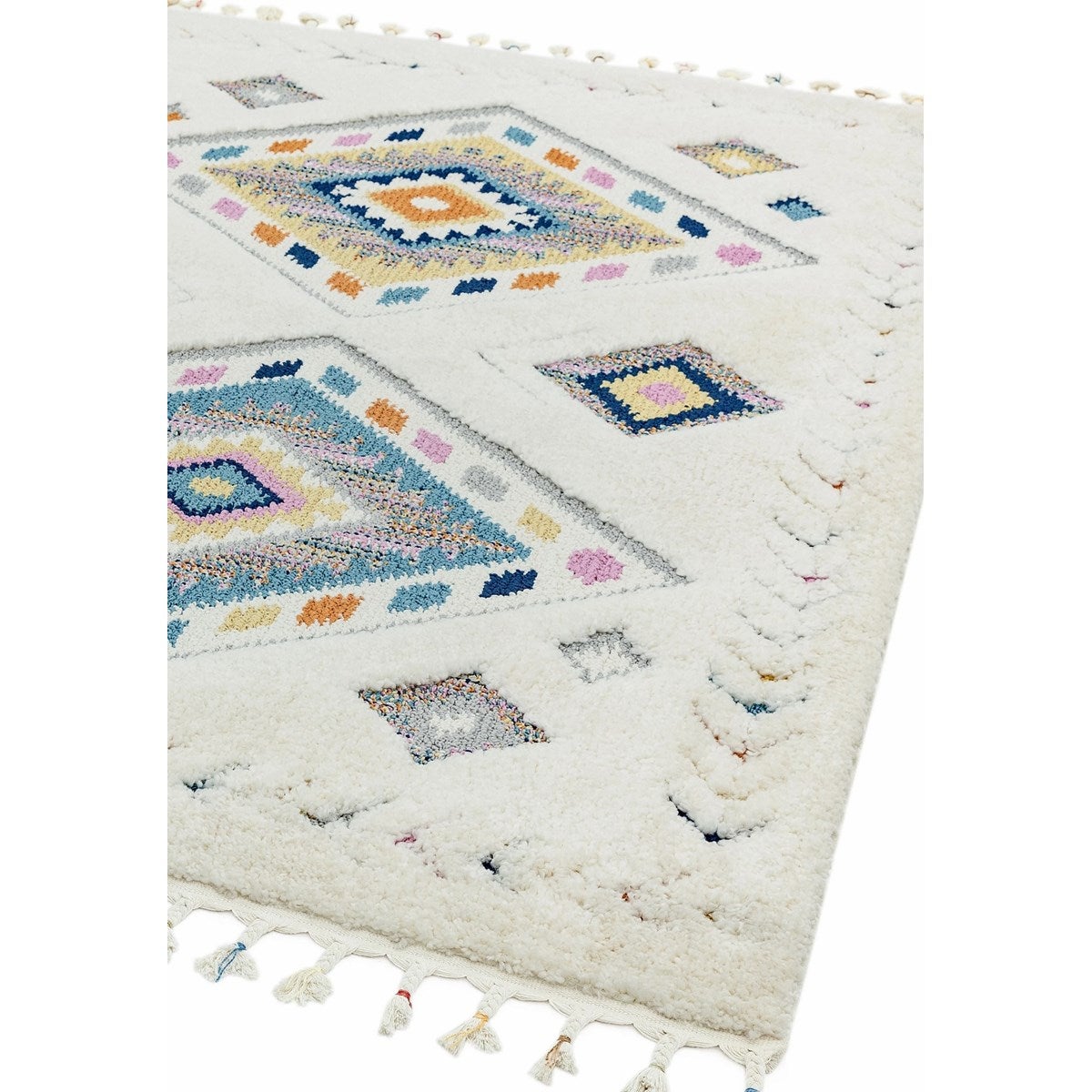 Tapis moderne à franges style berbère RHOMBUS 160x230 cm - 3