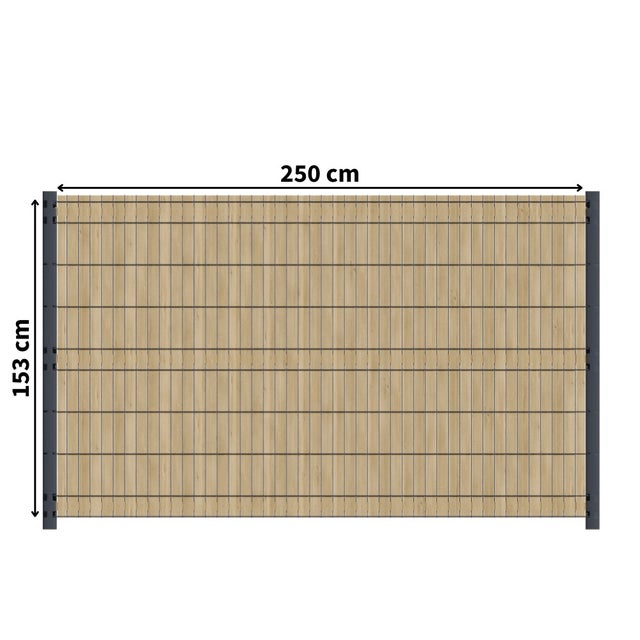 Kit Occultation Bois - L2,5 x H1,53m - Epicea - Autoclave - Protege Contre Insecte & Champignons - Pose Facile et Rapide