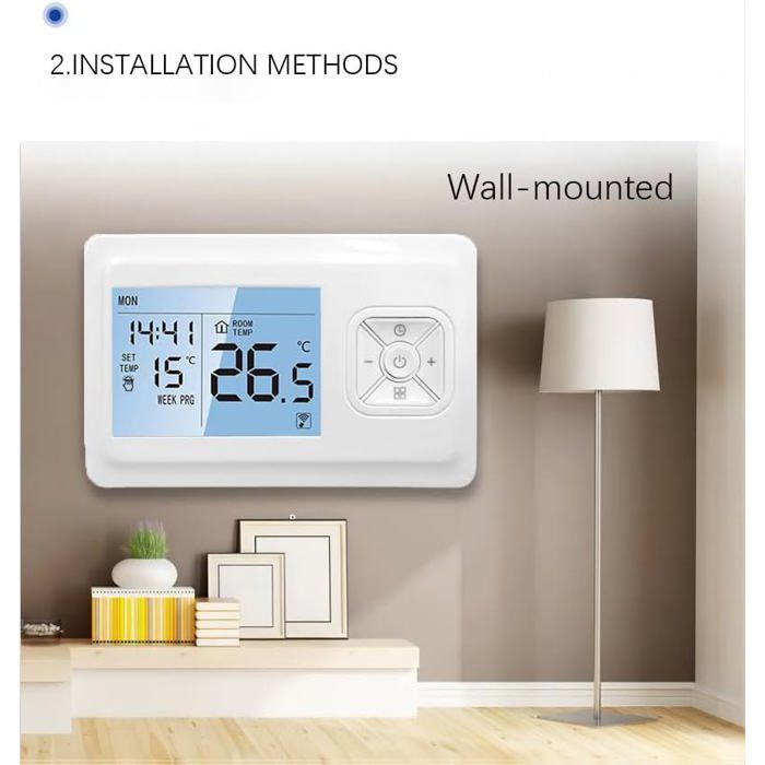 Thermostat Connecté sans Fil -WiFi - Programmable - Compatible Alexa et Google Home - 3