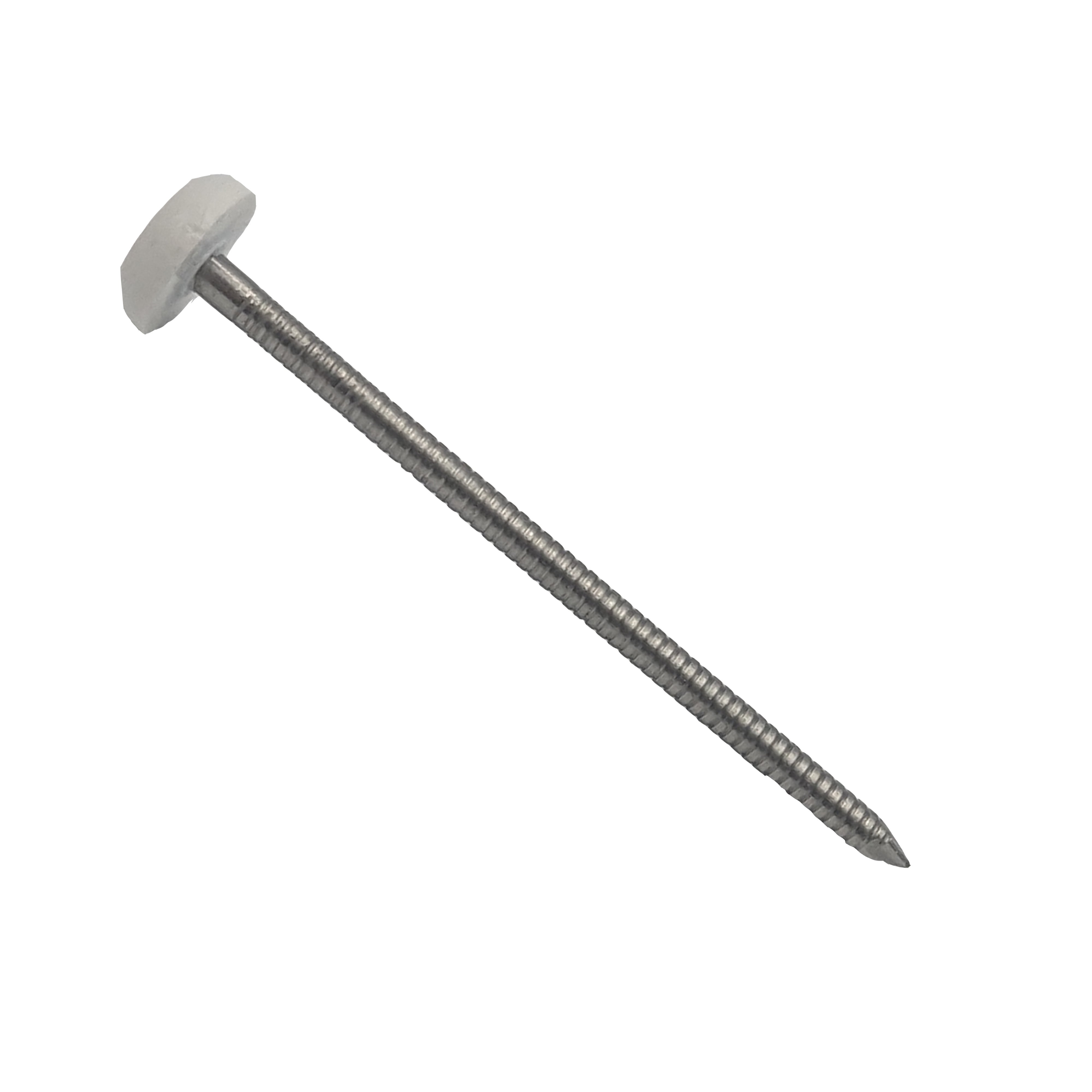 Pointes tête plastifiée 2.10 x 40 mm Blanche – RAL 9010 – Boite 100 pièces - 2