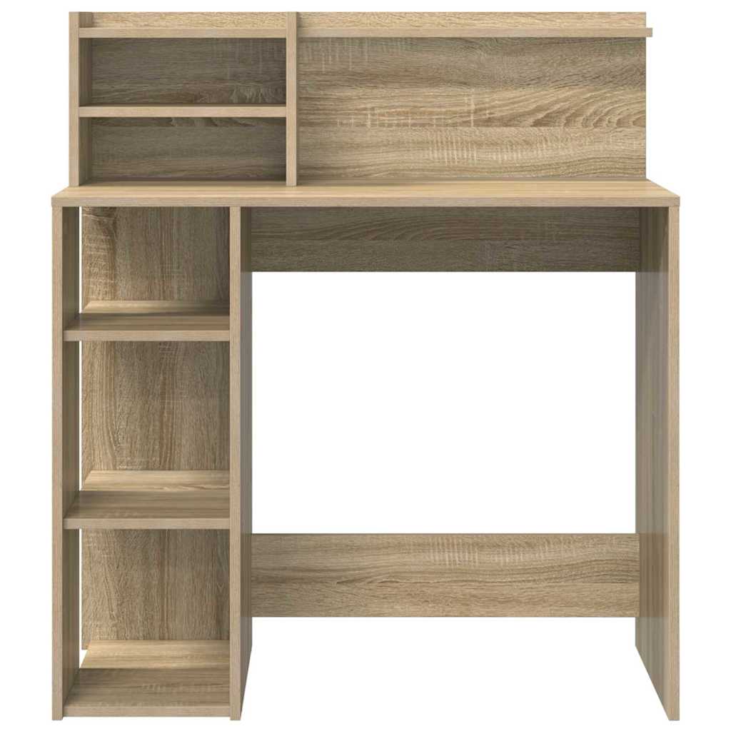 Bureau en panneau de bois, couleur chêne, 90 × 48 × 101,5 cm | Leroy Merlin
