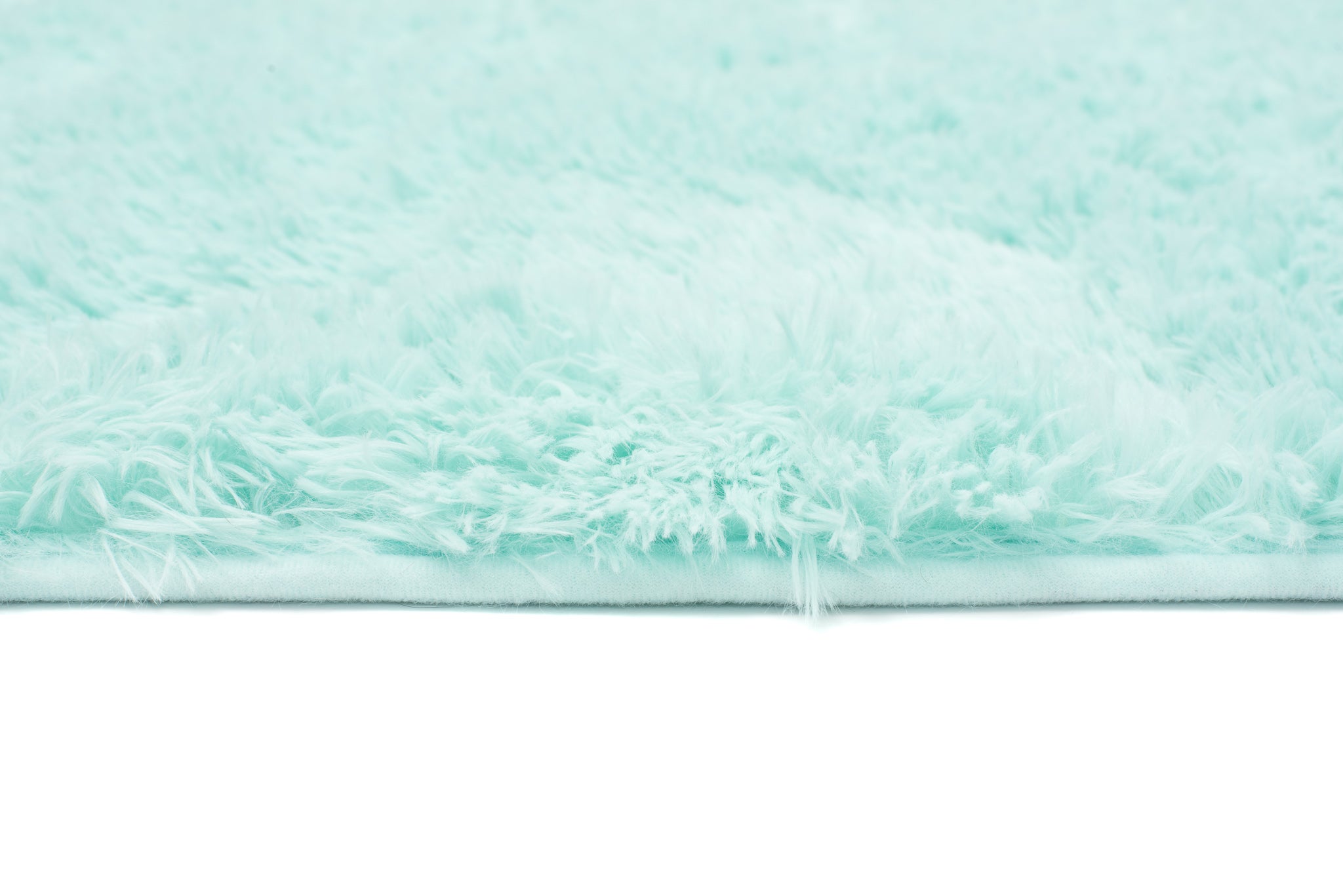 TAPISO Silk Tapis de Salon Chambre Antidérapant Bébé Moderne Menthe Uni Shaggy Super Doux 200 x 300 cm - 4