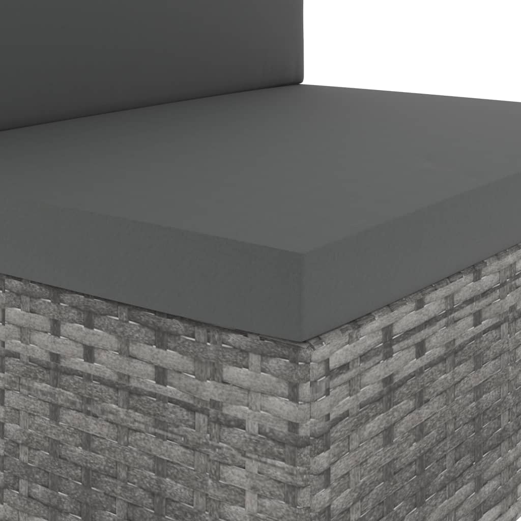 Maison Exclusive - Set Divani da Giardino 7 pz in Polyrattan Grigio - 8