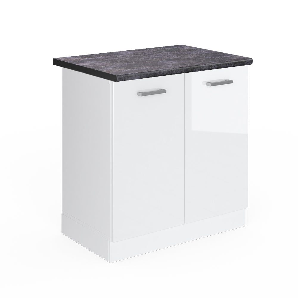 Vicco Szafka pod zlew R-Line, Biały wysoki połysk, 80 cm , BP Antracyt