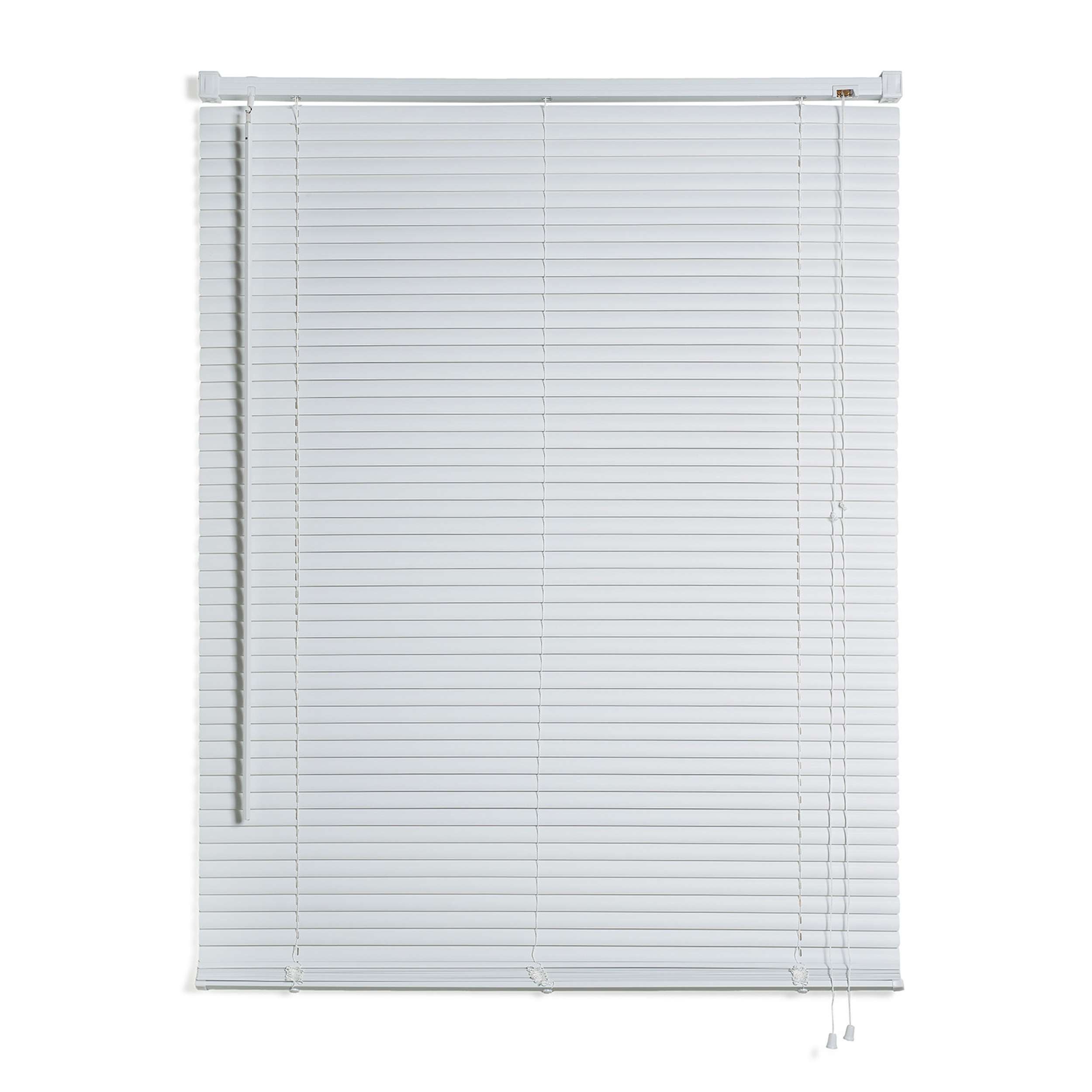 Persianas venecianas de vinilo con cordón blanco 60x130