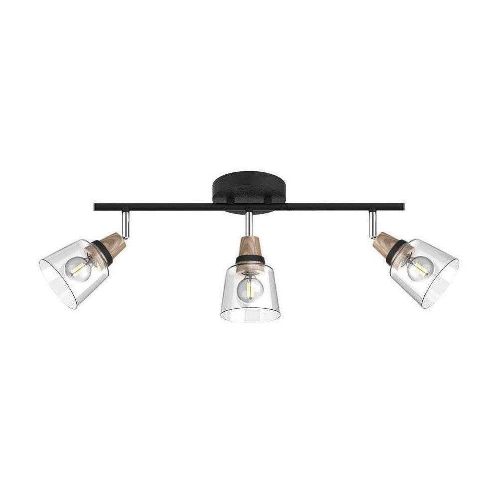 Regleta modelo indigo con tulipa de cristal transparente