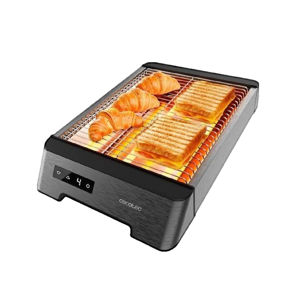 MediaMarkt Cecotec Tostadora, Niceslice Touch, 1000 W, Control Táctil, 6 Niveles De Tostado, Diseño Horizontal, Bandeja Recogemigas, Indicador Luminoso, Gris - Imagen 5